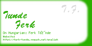 tunde ferk business card